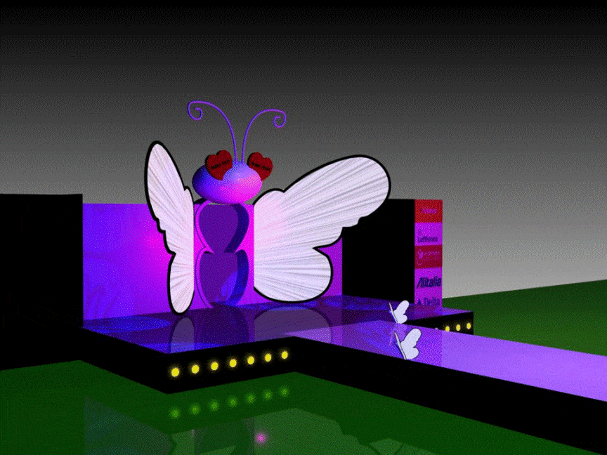butterfly ramp stage 3d design side- stage designing services in delhi