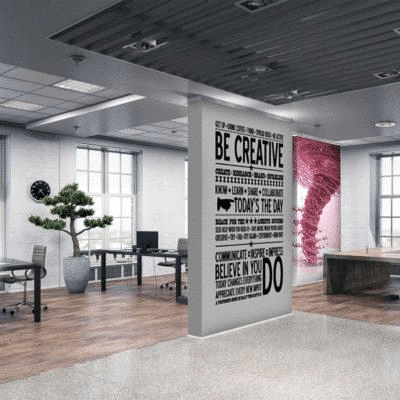 Office Branding Solutions with custom office wall branding and graphics