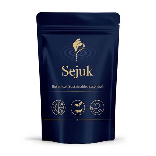 Premium botanical stand-up pouch packaging design by We Designs