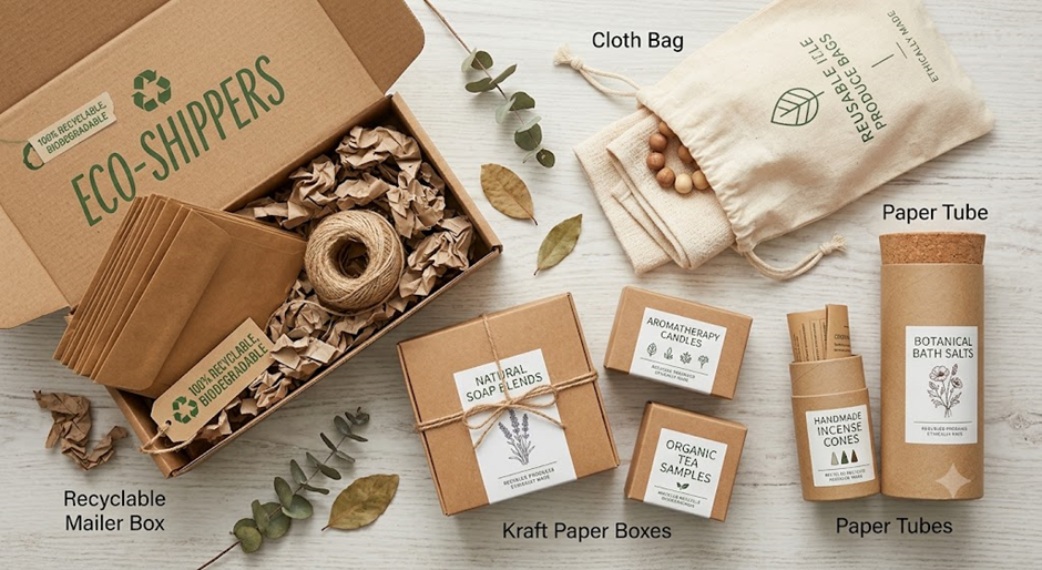 Sustainable packaging design using recyclable materials