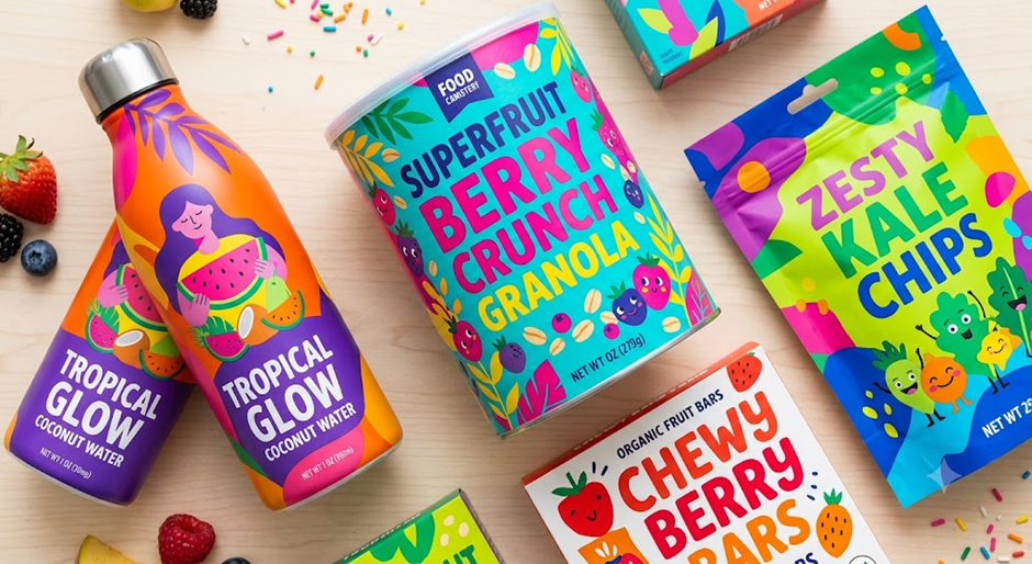 Creative packaging design with bold typography