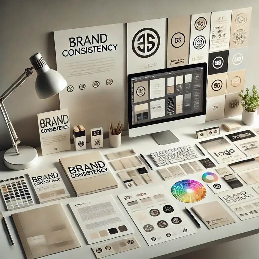 Consistent branding across business materials.